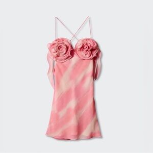 Mango Floral mini slip dress